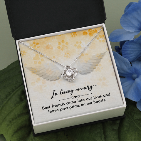 Remembering Your Dog Love Knot Memory Necklace