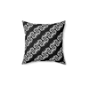 Dalmation Dog Abstract Black and White Pattern Spun Polyester Square Pillow