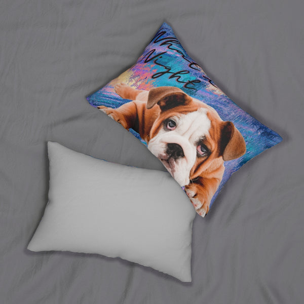 What a Night Hung over Hound dog Spun Polyester Lumbar Pillow