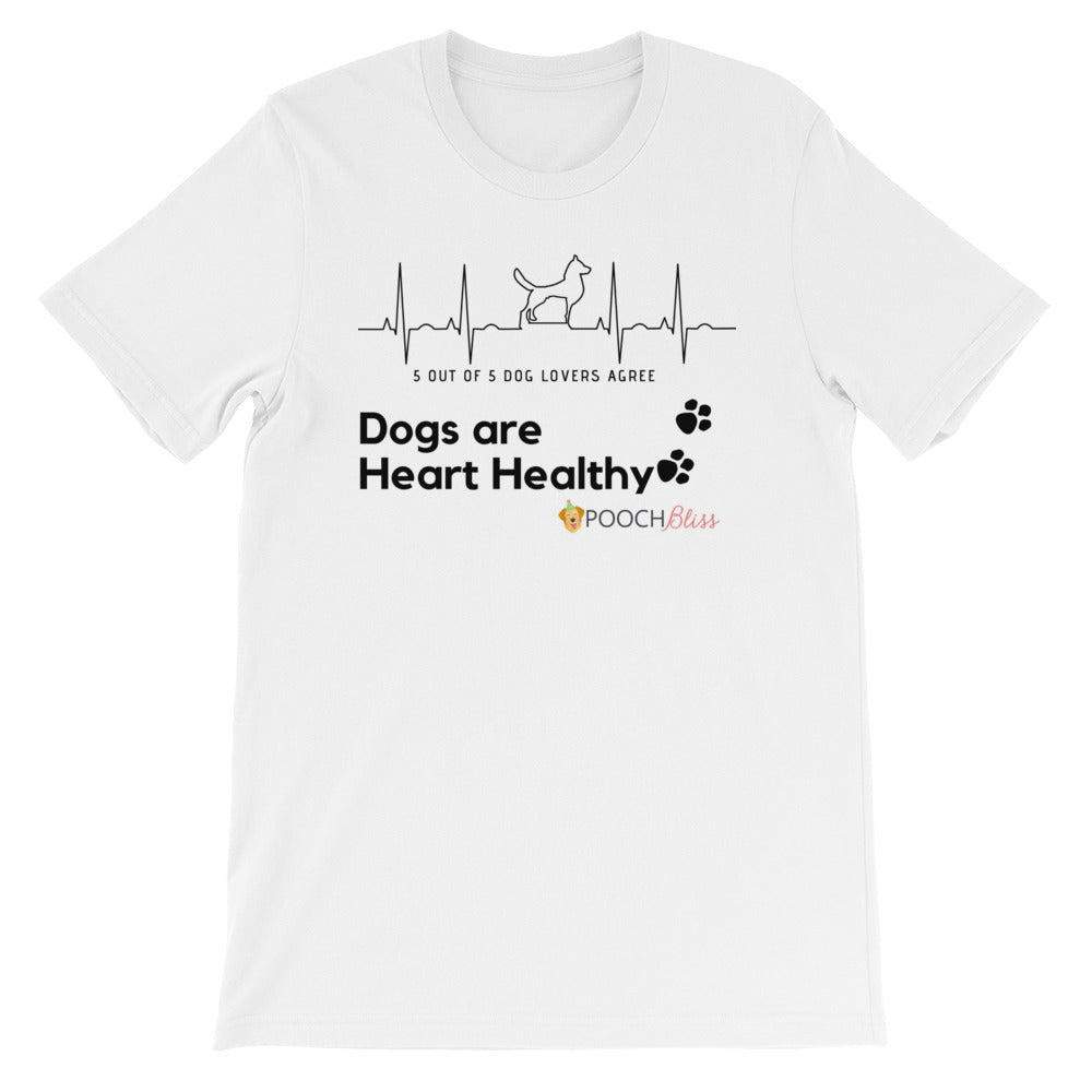 Dogs are Heart Healthy Short-Sleeve Unisex T-Shirt