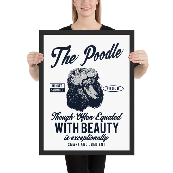Poodle Framed photo paper poster